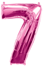 Number Seven Pink Balloon